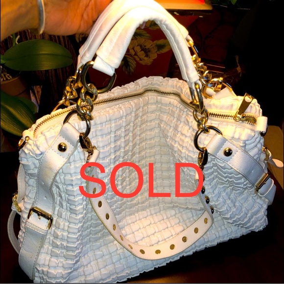 ❤️SOLD❤️White Faux Leather Bag - Picture 1 of 4